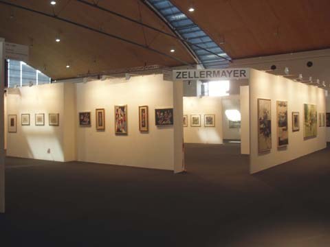 Klee-Schüler — Links Wand mit Werken von Petra Petitpierre und rechts Hubert Berke